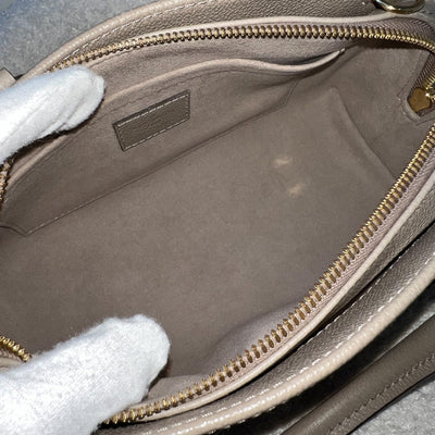 LV Onthego East West in Tourterelle (Grey) / Creme Giant Monogram Empreinte Leather and GHW (Model: M23641)