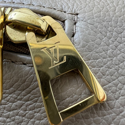 LV Onthego East West in Tourterelle (Grey) / Creme Giant Monogram Empreinte Leather and GHW (Model: M23641)