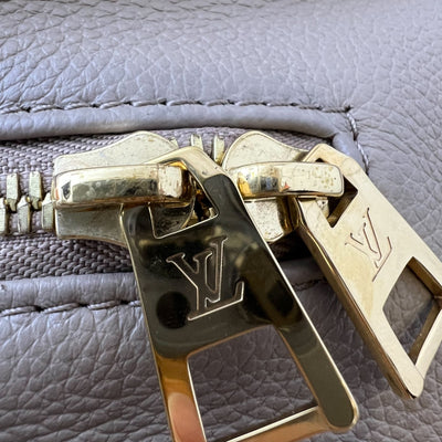 LV Onthego East West in Tourterelle (Grey) / Creme Giant Monogram Empreinte Leather and GHW (Model: M23641)