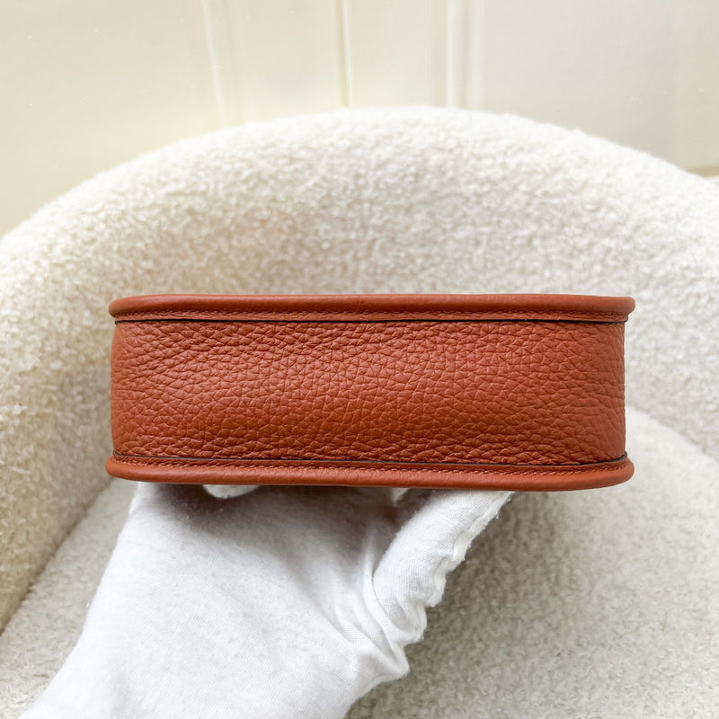 Hermes Mini Evelyne 16 in Cuivre Clemence Leather and GHW