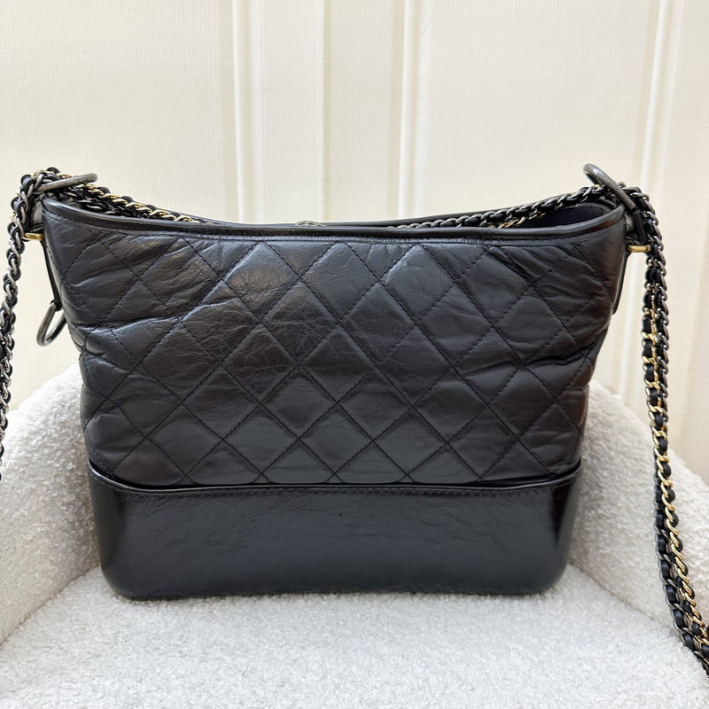 Chanel Medium (New Large) Gabrielle Hobo Bag in Black Calfskin and 3-tone HW