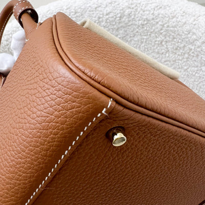 Hermes Mini Lindy in Gold Clemence Leather and GHW