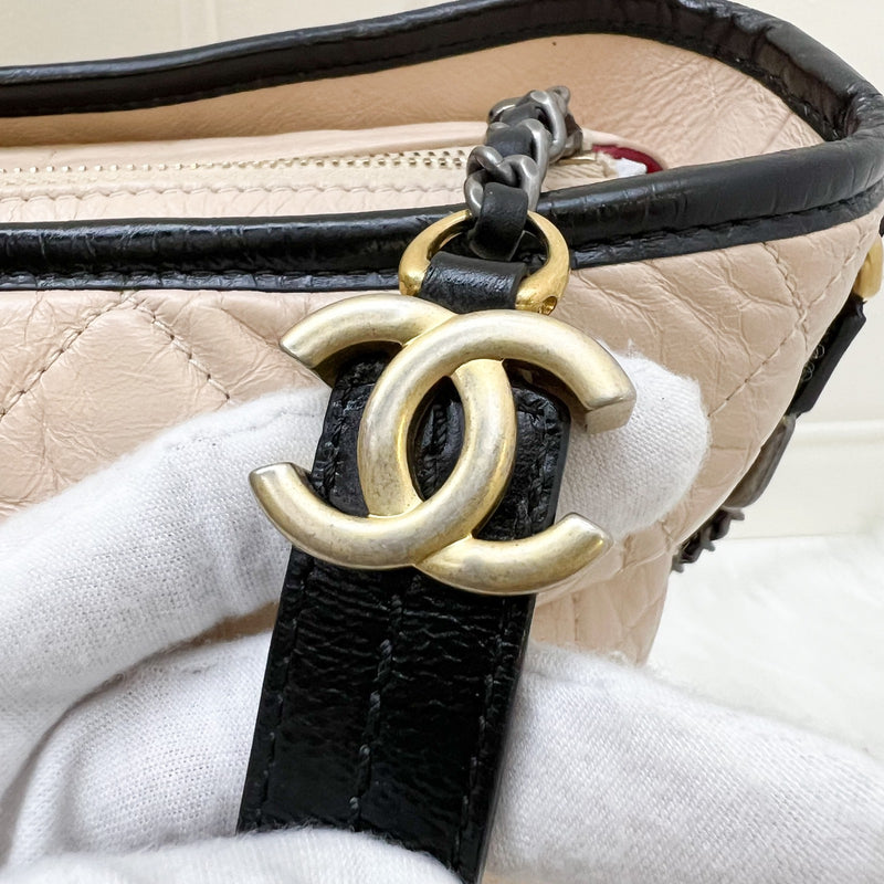 Chanel Large Gabrielle Hobo in Beige Distressed Calfskin and 3 Tone HW