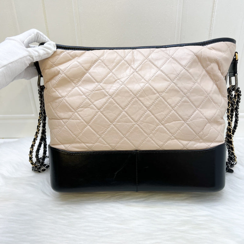 Chanel Large Gabrielle Hobo in Beige Distressed Calfskin and 3 Tone HW