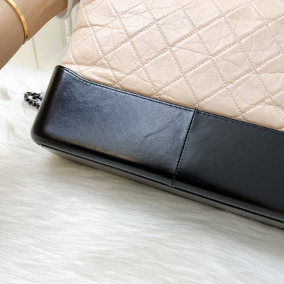 Chanel Large Gabrielle Hobo in Beige Distressed Calfskin and 3 Tone HW