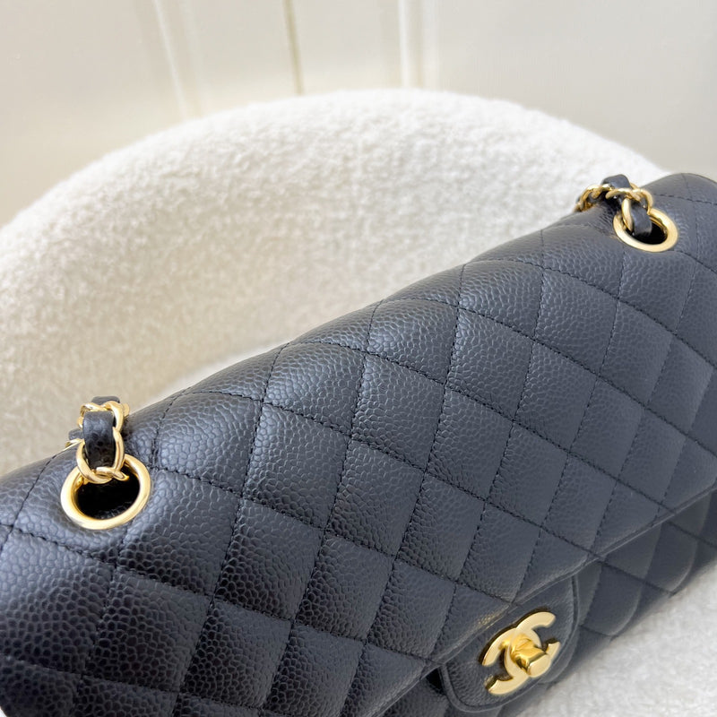 Chanel Medium Classic Flap CF in Black Caviar and GHW