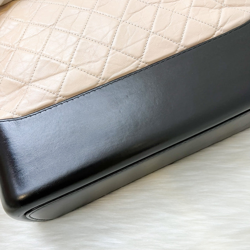 Chanel Large Gabrielle Hobo in Beige Distressed Calfskin and 3 Tone HW