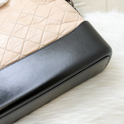 Chanel Large Gabrielle Hobo in Beige Distressed Calfskin and 3 Tone HW