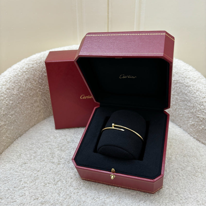 Cartier Juste Un Clou JUC Small Model SM Bracelet in 18K Yellow Gold Sz 17