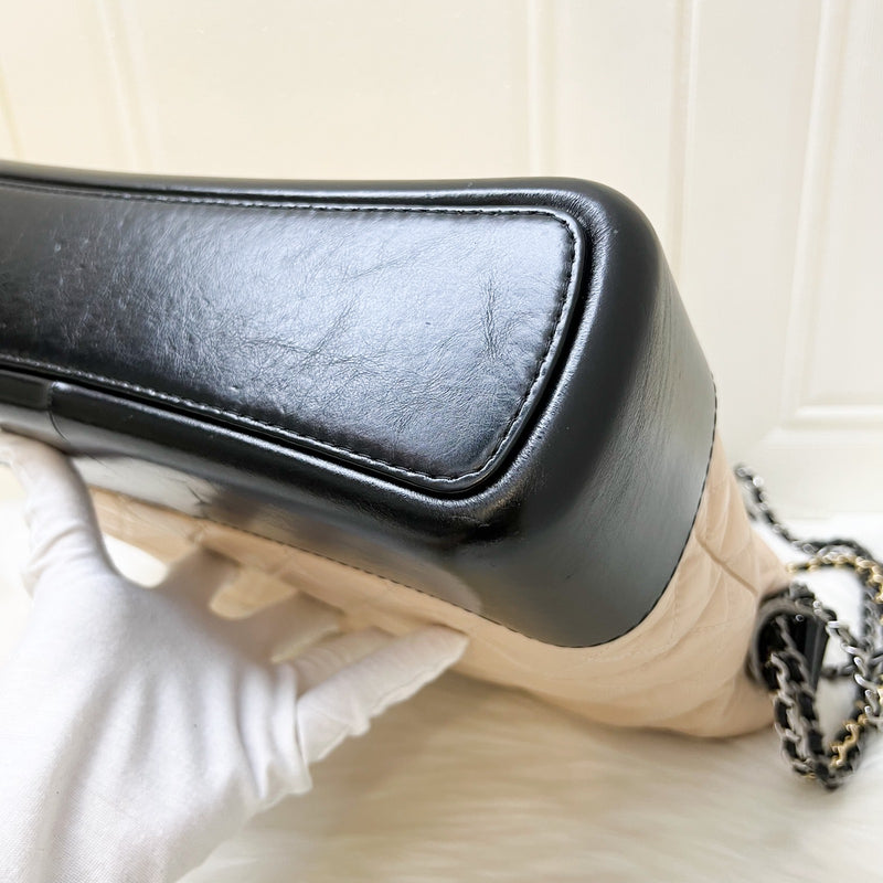 Chanel Large Gabrielle Hobo in Beige Distressed Calfskin and 3 Tone HW