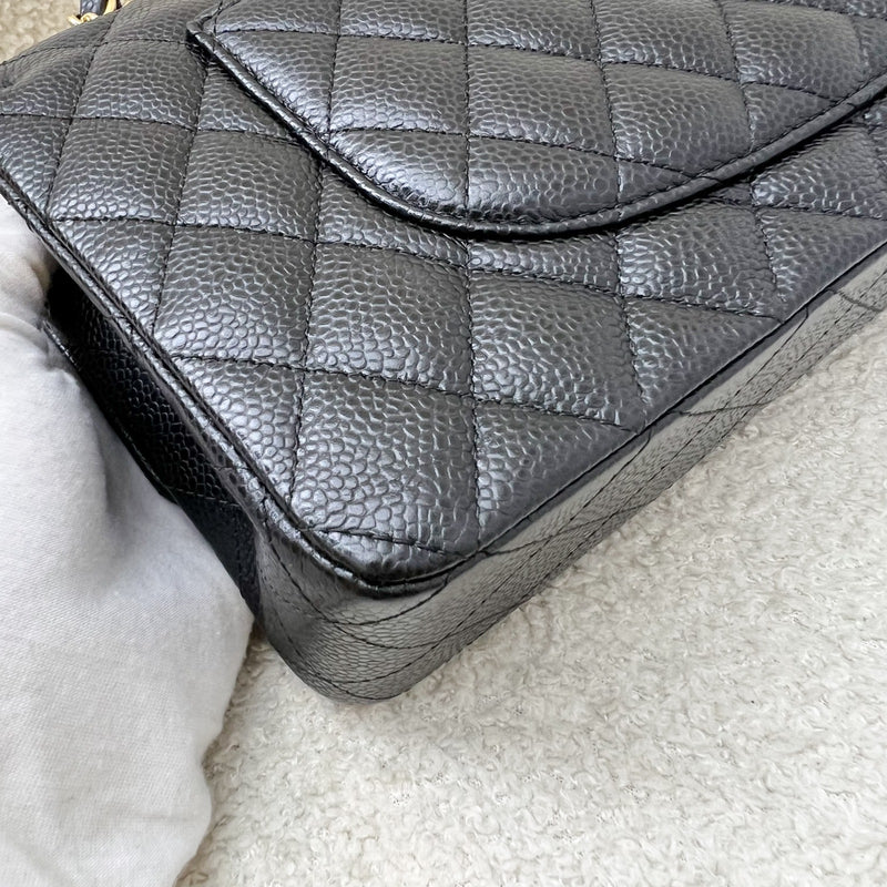 Chanel Medium Classic Flap CF in Black Caviar and GHW