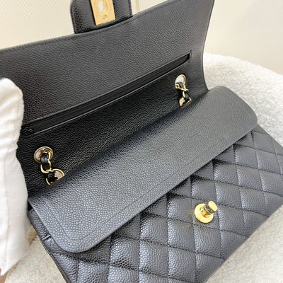 Chanel Medium Classic Flap CF in Black Caviar and GHW