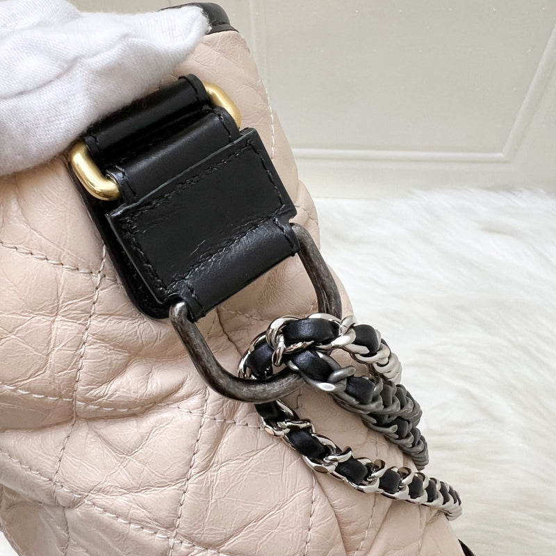 Chanel Large Gabrielle Hobo in Beige Distressed Calfskin and 3 Tone HW