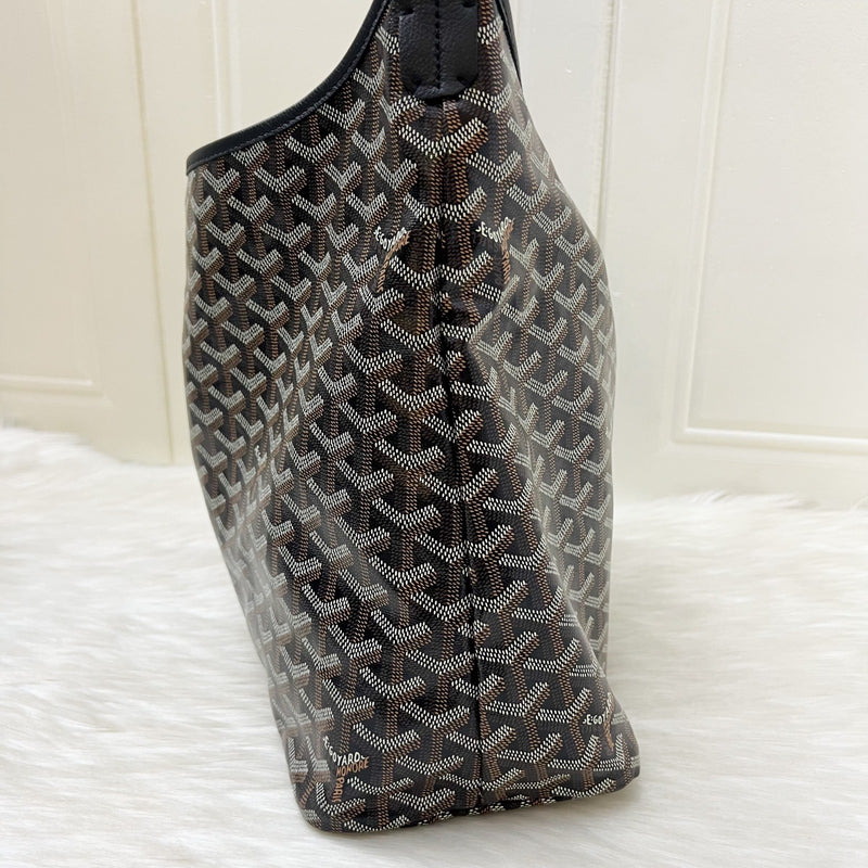 Goyard Boheme PM Hobo Bag in Black Signature Goyardine Canvas