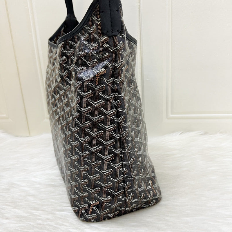 Goyard Boheme PM Hobo Bag in Black Signature Goyardine Canvas