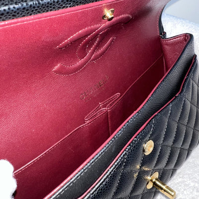 Chanel Medium Classic Flap CF in Black Caviar and GHW