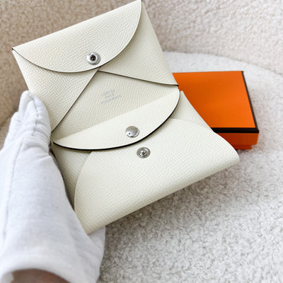 Hermes Calvi Duo in Nata Epsom Leather PHW