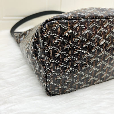 Goyard Boheme PM Hobo Bag in Black Signature Goyardine Canvas