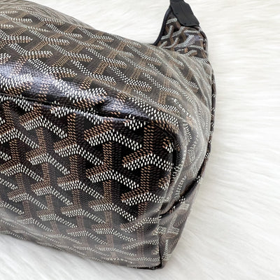 Goyard Boheme PM Hobo Bag in Black Signature Goyardine Canvas