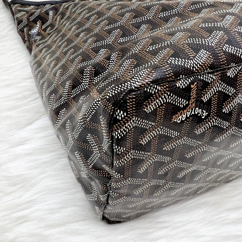 Goyard Boheme PM Hobo Bag in Black Signature Goyardine Canvas