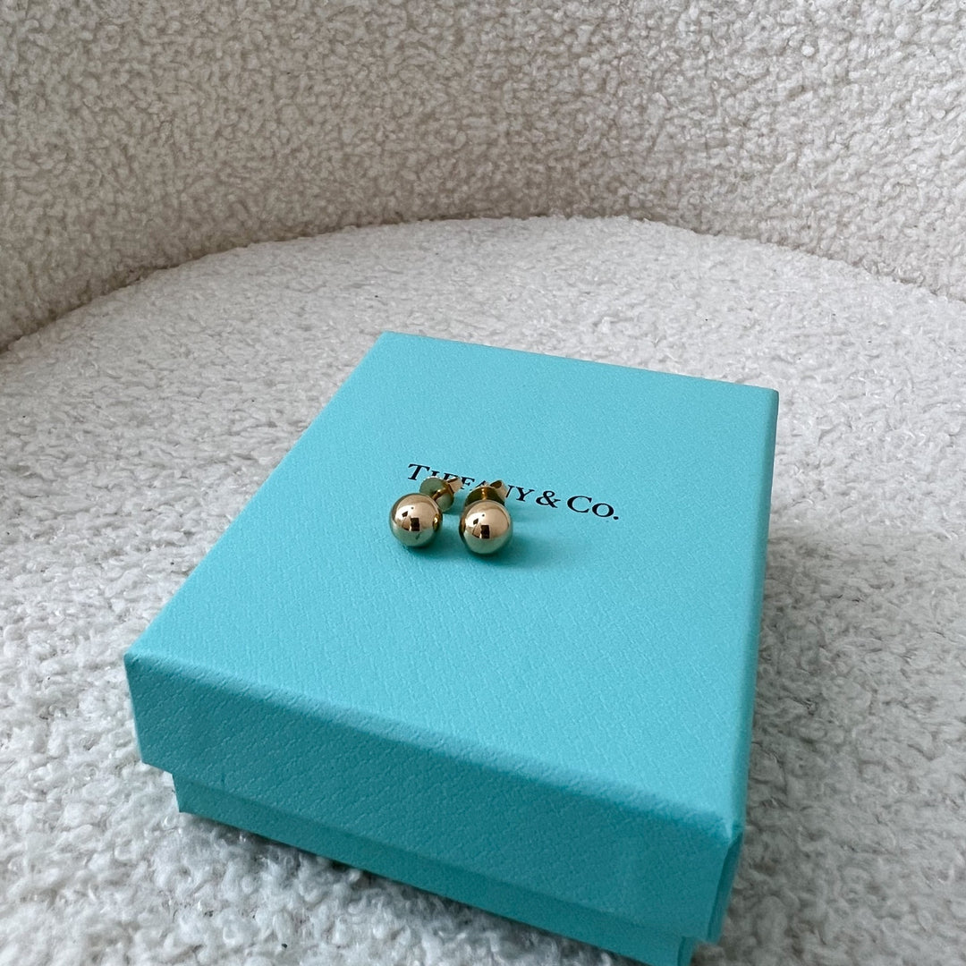 Tiffany Co. HardWear Ball 8mm Stud Earrings in 18K Rose Gold Brands Lover