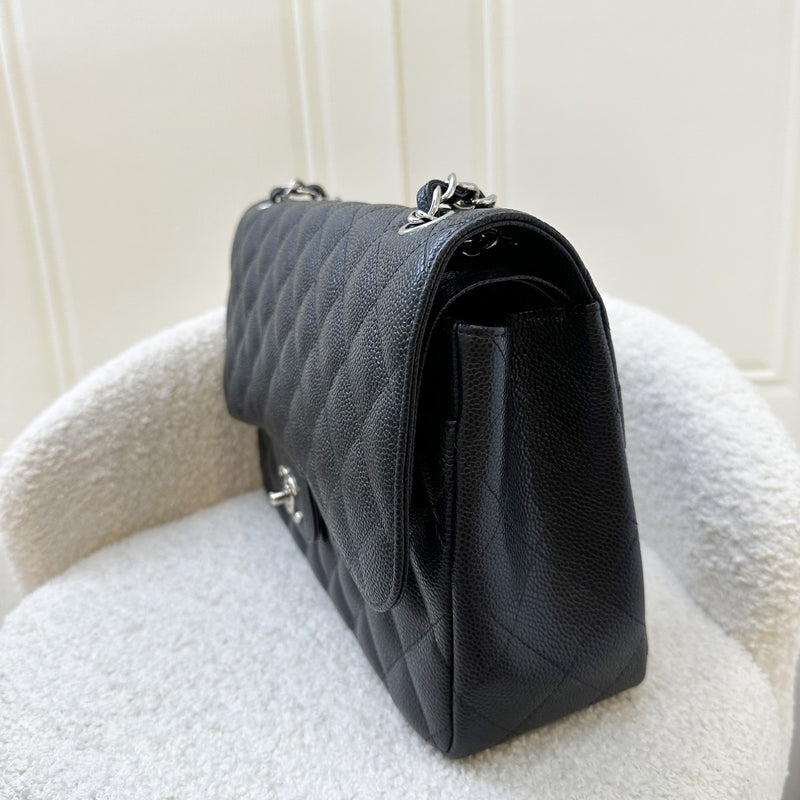 Chanel Jumbo Classic Flap DF in Black Caviar and SHW