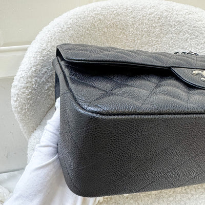 Chanel Jumbo Classic Flap DF in Black Caviar and SHW