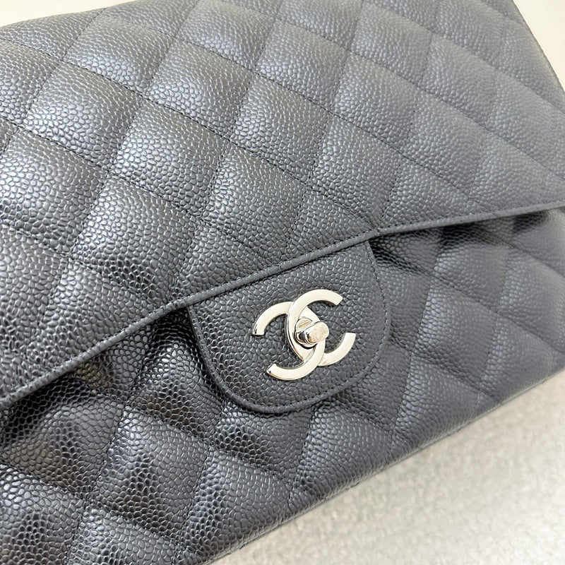 Chanel Jumbo Classic Flap DF in Black Caviar and SHW