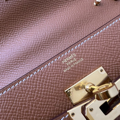 Hermes Kelly to Go KTG in Gold Epsom Leather and GHW