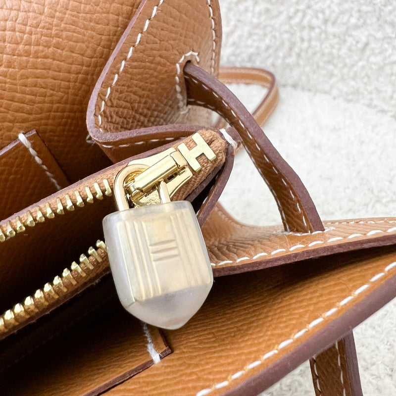 Hermes Kelly to Go KTG in Gold Epsom Leather and GHW