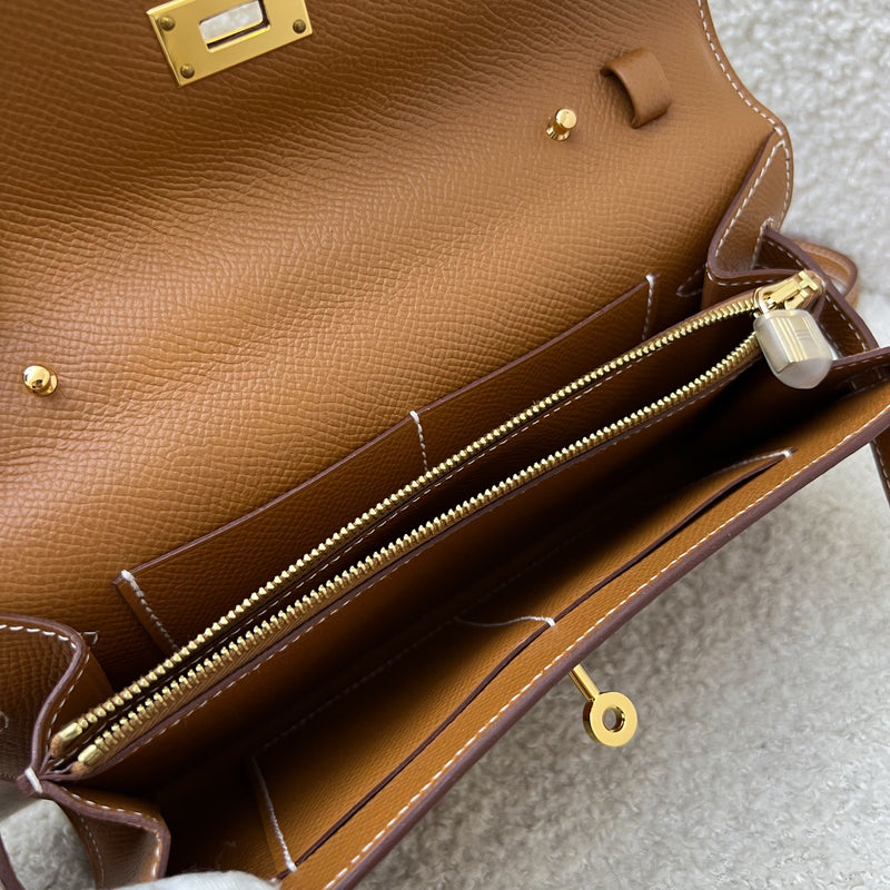 Hermes Kelly to Go KTG in Gold Epsom Leather and GHW