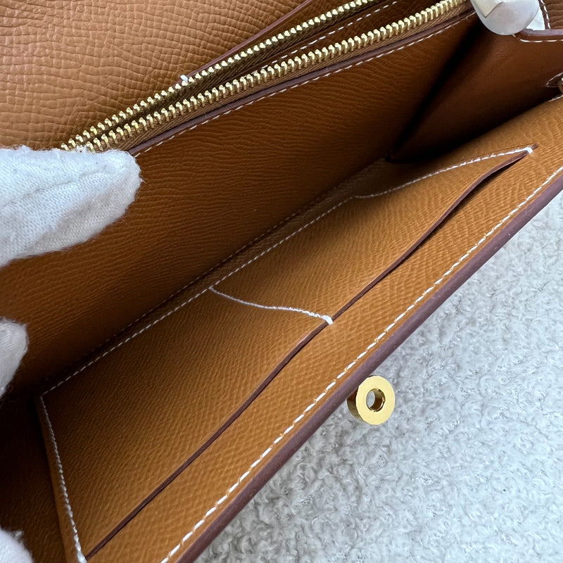 Hermes Kelly to Go KTG in Gold Epsom Leather and GHW
