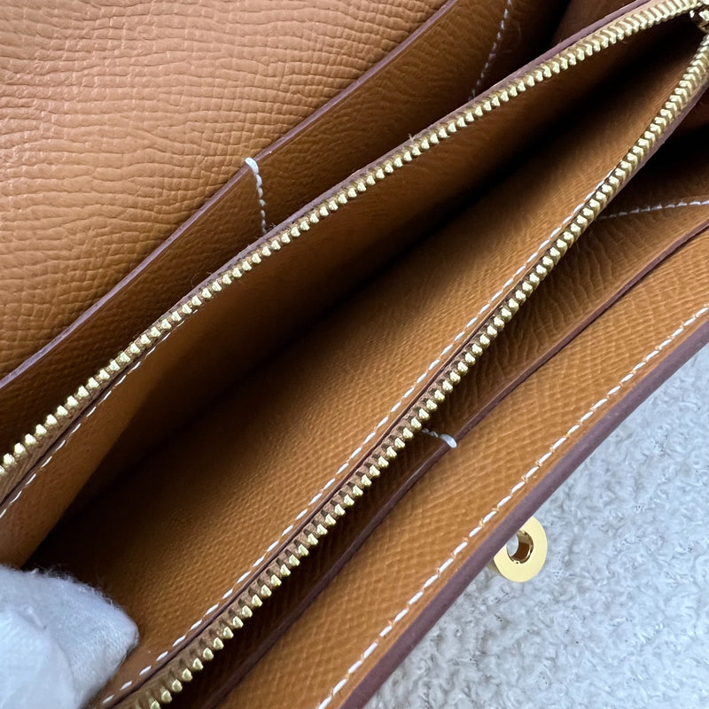 Hermes Kelly to Go KTG in Gold Epsom Leather and GHW