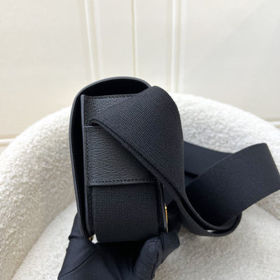 Hermes Geta in Noir Black Chevre Mysore Leather and GHW
