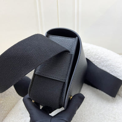 Hermes Geta in Noir Black Chevre Mysore Leather and GHW