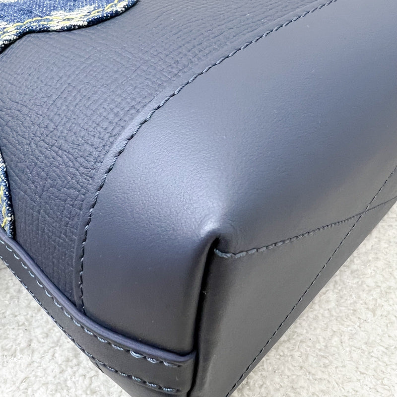 LV x NIGO Japanese Cruiser Bag in Blue Monogram Denim, Navy Blue Calfskin and GHW (Model: M45970)