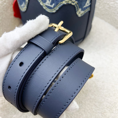 LV x NIGO Japanese Cruiser Bag in Blue Monogram Denim, Navy Blue Calfskin and GHW (Model: M45970)