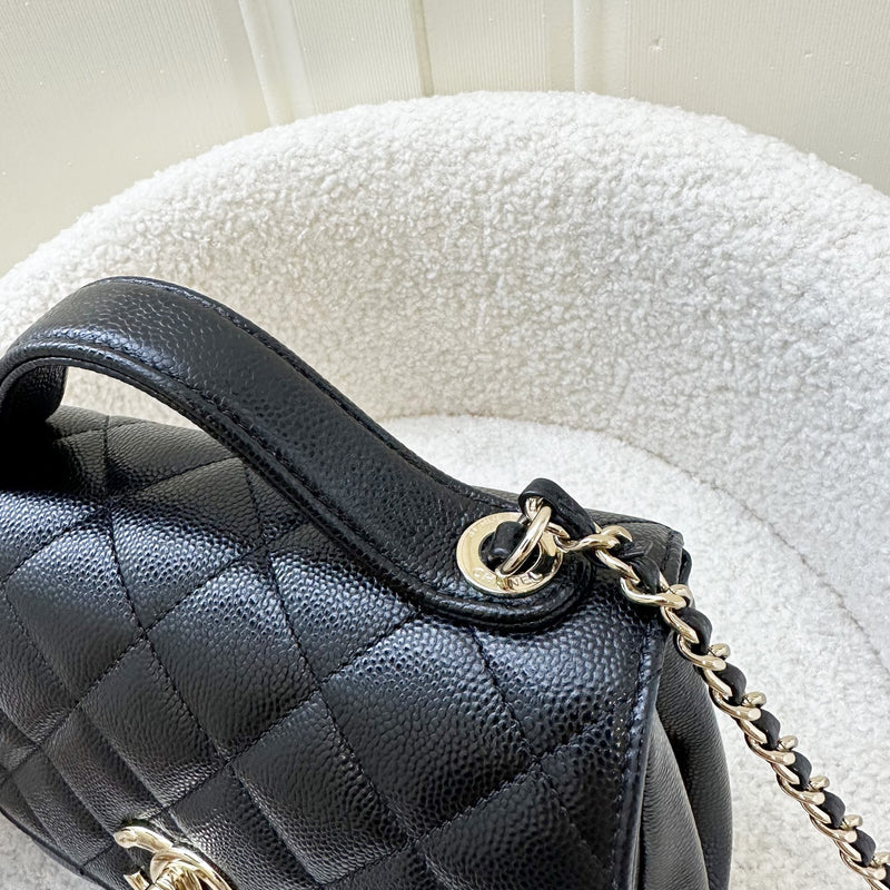 Chanel Small Business Affinity Flap in Black Caviar and LGHW