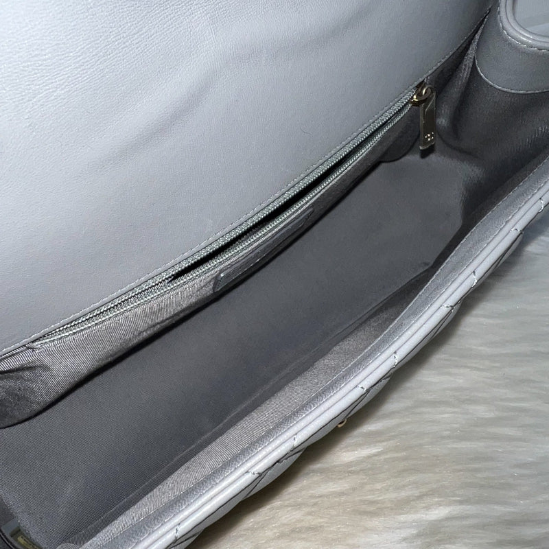 Chanel Mademoiselle Chic Flap in Grey Lambskin and Matte LGHW