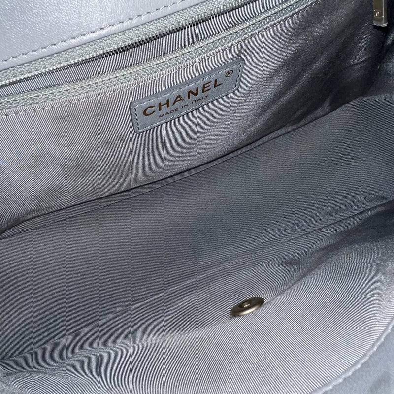 Chanel Mademoiselle Chic Flap in Grey Lambskin and Matte LGHW