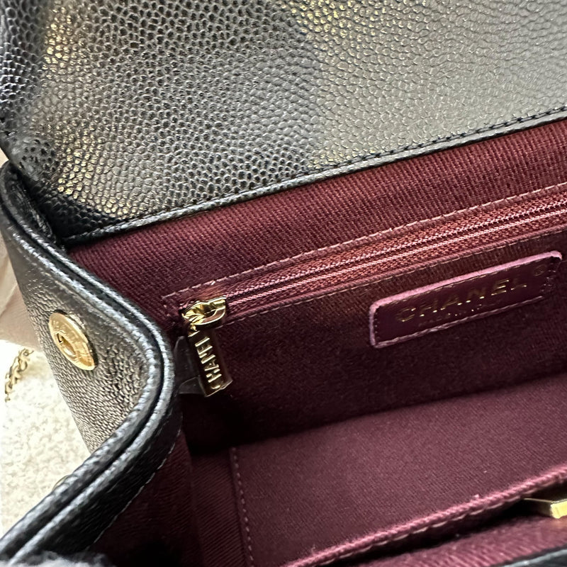 Chanel Small Business Affinity Flap in Black Caviar and LGHW