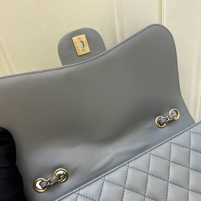 Chanel Mademoiselle Chic Flap in Grey Lambskin and Matte LGHW