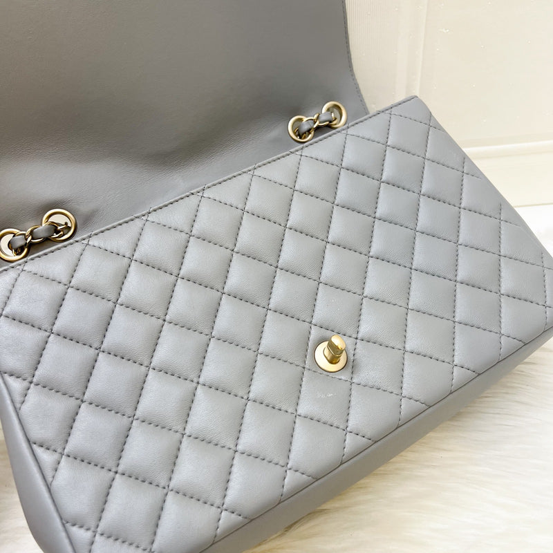 Chanel Mademoiselle Chic Flap in Grey Lambskin and Matte LGHW