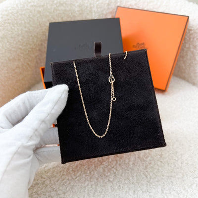 Hermes Finesse Pendant Necklace with Diamonds in 18K Rose Gold