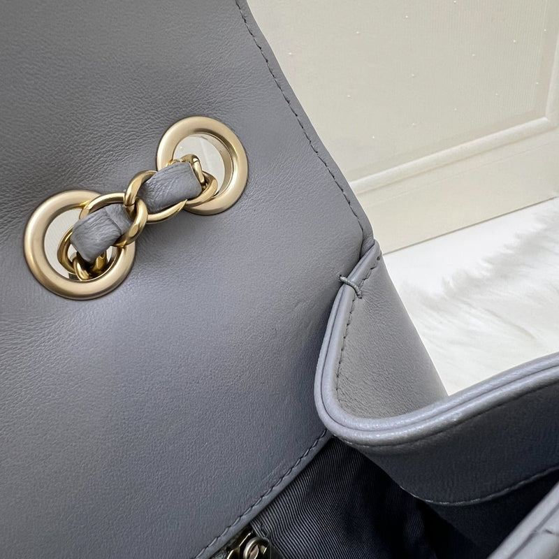 Chanel Mademoiselle Chic Flap in Grey Lambskin and Matte LGHW