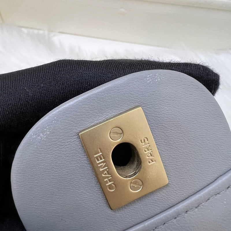 Chanel Mademoiselle Chic Flap in Grey Lambskin and Matte LGHW