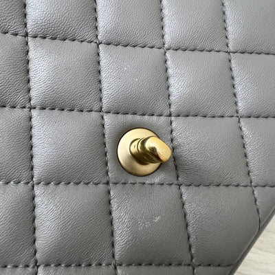 Chanel Mademoiselle Chic Flap in Grey Lambskin and Matte LGHW