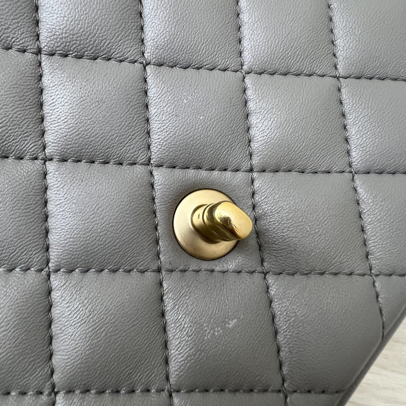 Chanel Mademoiselle Chic Flap in Grey Lambskin and Matte LGHW