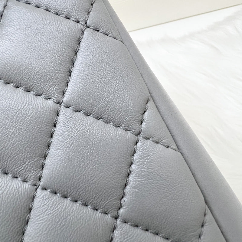 Chanel Mademoiselle Chic Flap in Grey Lambskin and Matte LGHW