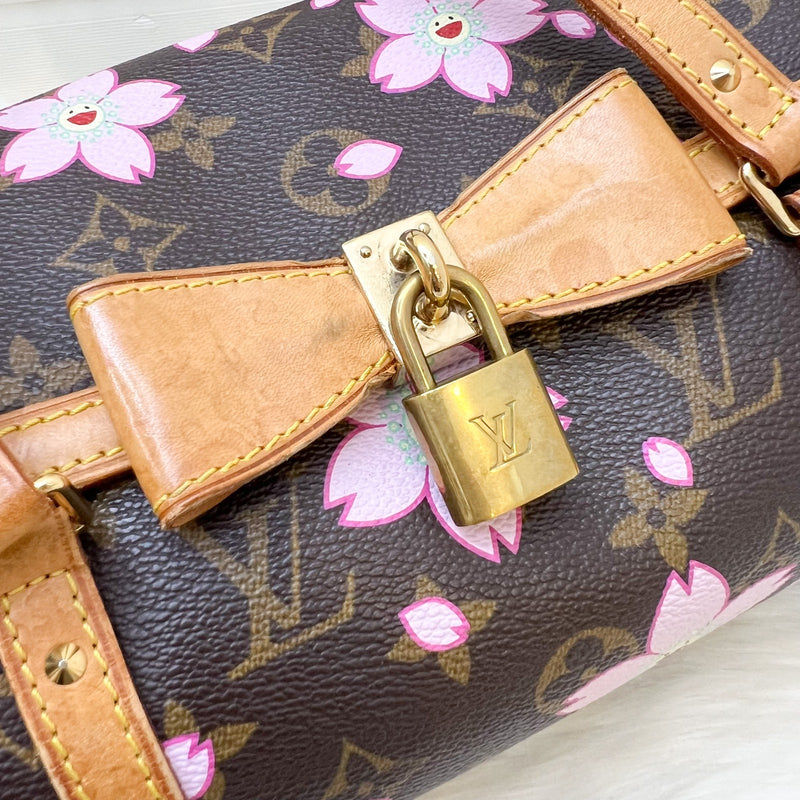 LV Vintage Louis Vuitton x Takashi Murakami Cherry Blossom Papillon Bag in Monogram Canvas